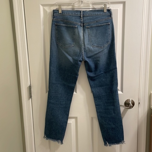 3x1 Shredded Crop High Rise Straight Denim Jeans Size 27 - Picture 5 of 5
